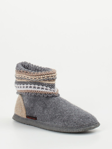 Giesswein – Haus-Booties aus Wollfilz in Anthrazit