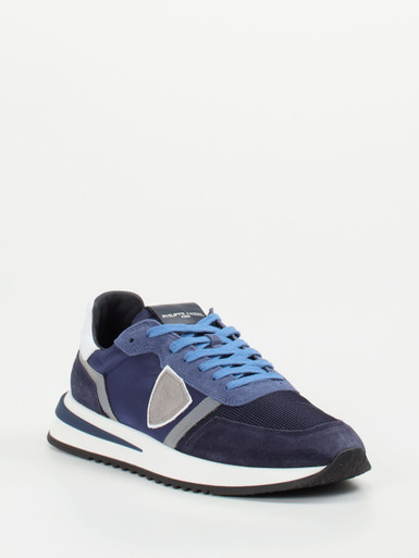 Philippe Model – Retro-Sneaker aus Veloursleder Marineblau