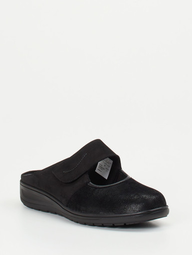 Solidus – Komfort-Pantolette aus Stretch schwarz