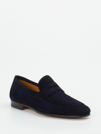 Magnanni – Loafer aus Veloursleder Dunkelblau