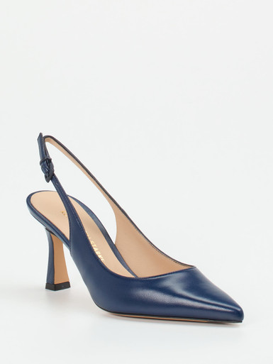 Konstantin Starke – Slingback-Pumps aus Lammleder Blau
