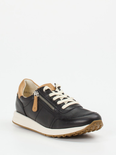 Paul Green – Sneaker aus Kalbleder in Schwarz