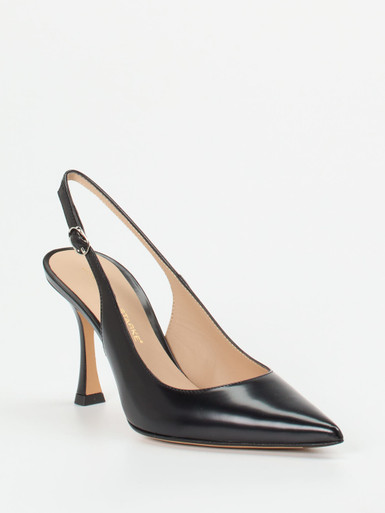 Konstantin Starke – Slingpumps aus Hochglanzleder schwarz