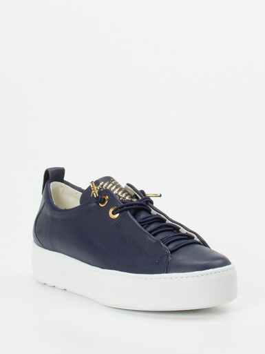 Paul Green – Plateau-Sneaker aus Kalbleder dunkelblau