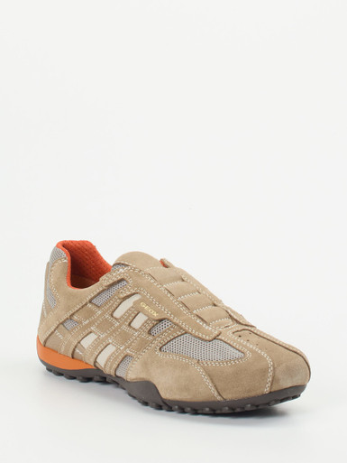 Geox – Slip-On Sneaker aus Veloursleder beige