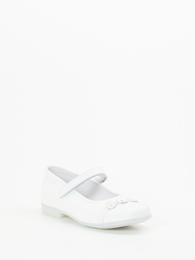 Ralph Harrison Classic – Mary Jane Ballerinas aus Kalbleder Weiß