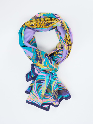 Inouitoosh – Halstuch aus Baumwoll-Seide Dunkelblau