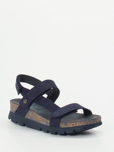 Panama Jack – Keilsandalette aus Lammleder blau