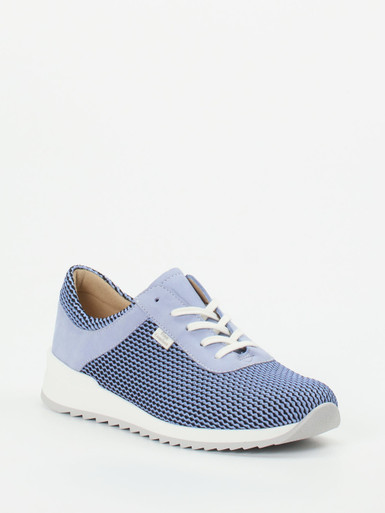 Finn Comfort – Komfort-Sneaker aus Textil in Lavendelblau