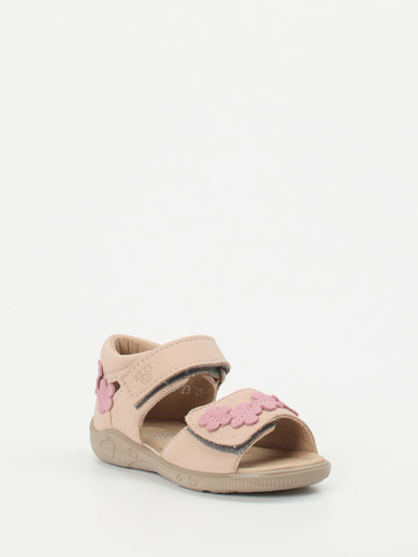 Ricosta – Klettsandalette aus Nubukleder Rosé