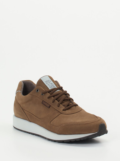 Lunge – Retro-Sneaker aus Kalbleder braun