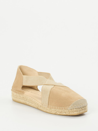 Andrea Puccini – Espadrilles aus Veloursleder Beige