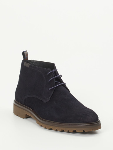 Floris van Bommel – Desert Boots aus Veloursleder Blau