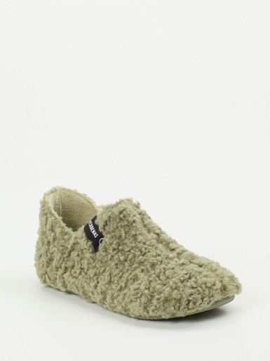 Verbenas – Hausschuhe aus Textil in Salbeigrün