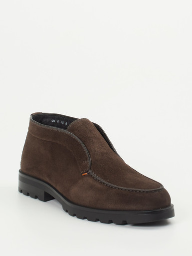 Santoni – Desert Boots aus Veloursleder Dunkelbraun