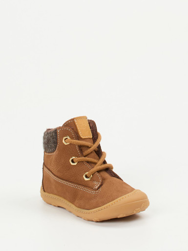 Ricosta – Lauflernstiefel aus Nubukleder cognacbraun