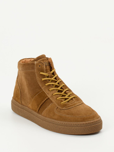 Konstantin Starke – Mid-Top Sneaker aus Veloursleder braun