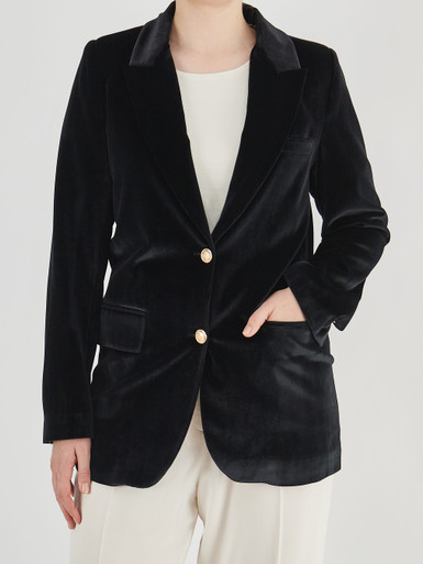Katherina Loretta – Blazer aus Samt Schwarz
