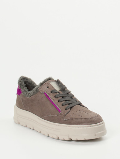Paul Green – Sneaker aus Veloursleder in Taupe