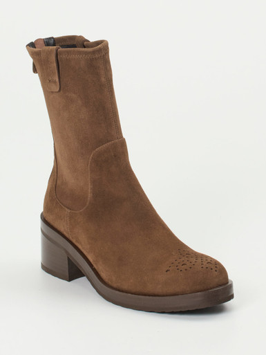 Truman's – Stiefelette aus Veloursleder Braun