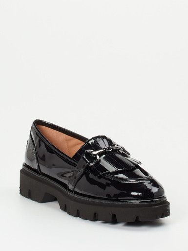 Andrea Puccini – Chunky Loafer aus Lackleder Schwarz