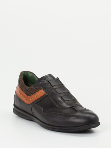 Galizio Torresi – Slip-On Sneaker aus Kalbleder dunkelbraun