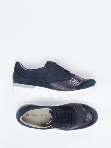 Waldläufer – Sneaker aus Nubukleder Dunkelblau