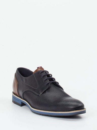 Lloyd – Derby aus geprägtem Leder in Blau