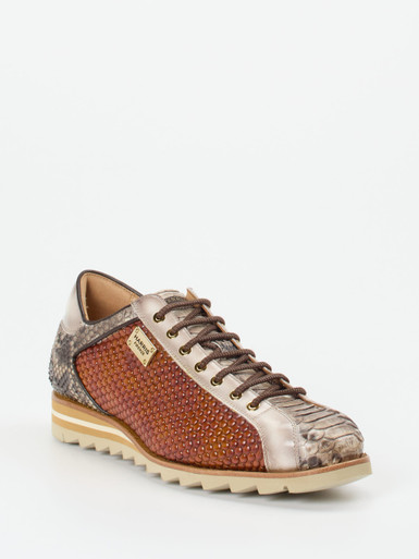 Harris – Sneaker aus geprägtem Leder in Braun