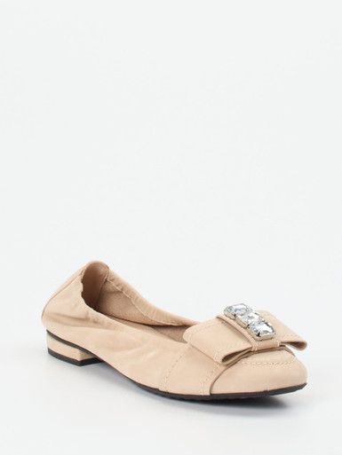 Kennel & Schmenger – Ballerinas aus Veloursleder Beige