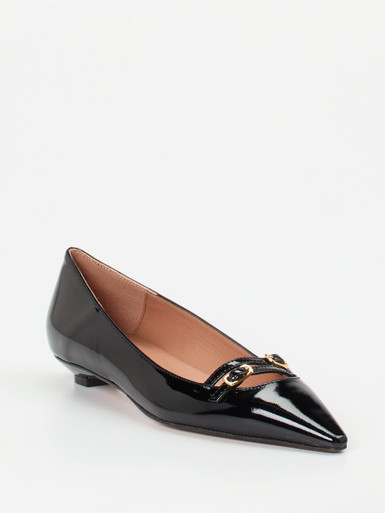 Konstantin Starke – Ballerinas aus Lackleder Schwarz