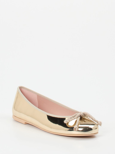 Pretty Ballerinas – Ballerinas aus Synthetik in Gold