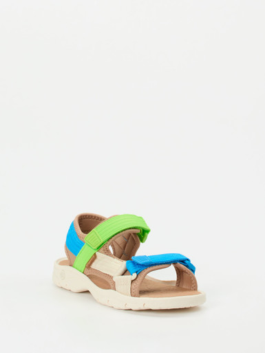 Bisgaard – Trekking-Sandale aus Textil beige-blau