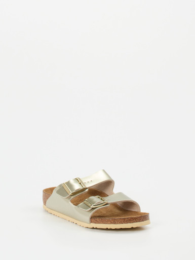 Birkenstock – Zweiriemer-Pantolette aus Synthetik gold