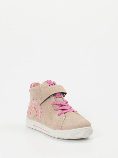 Ricosta – High-Top Sneaker aus Veloursleder beigebraun