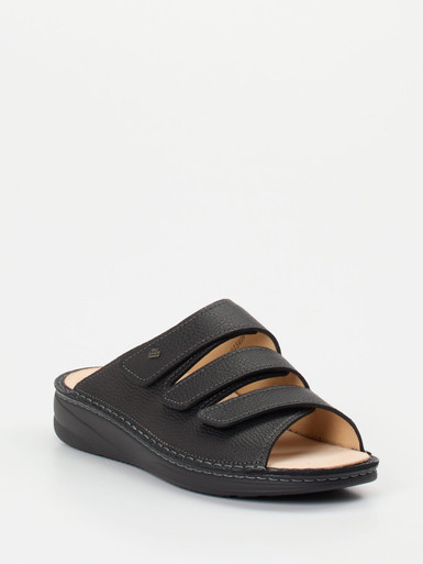 Finn Comfort – Komfort-Pantolette aus Kalbleder schwarz