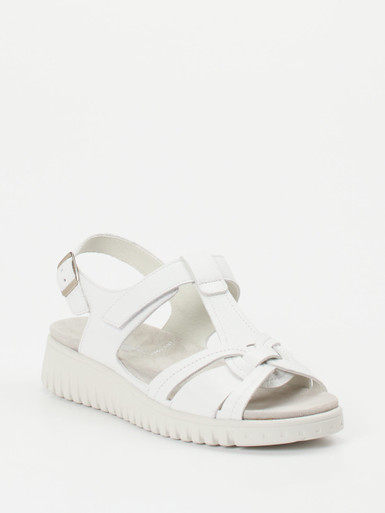 Semler – Komfortsandale aus Kalbleder weiß