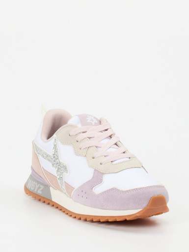 W6YZ – Retro-Sneaker aus Veloursleder Rosé