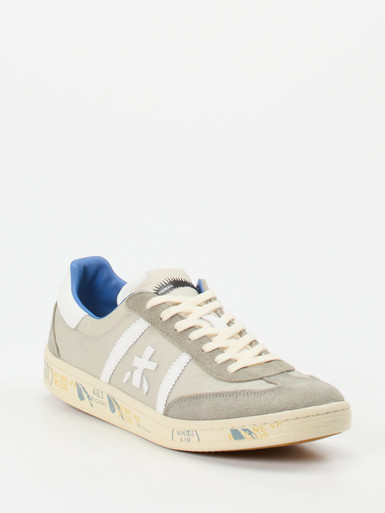 Premiata – Sneaker aus Veloursleder und Nylon grau