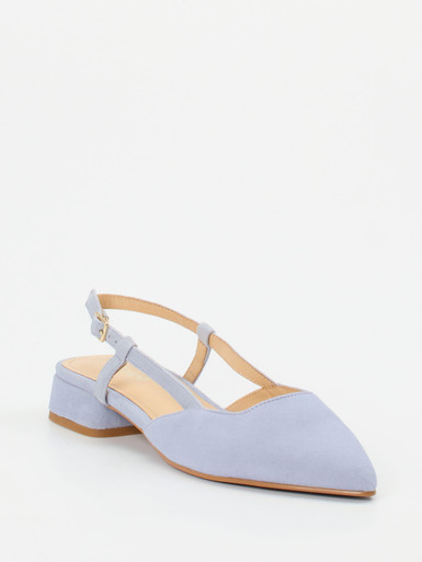 Maripé – Slingback-Ballerinas aus Veloursleder Hellflieder
