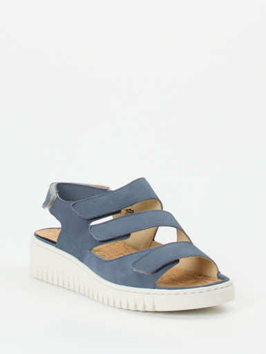 Waldläufer – Sandalen aus Nubukleder jeansblau