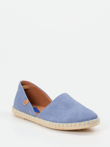 Verbenas – Espadrilles aus Veloursleder Lavendelblau