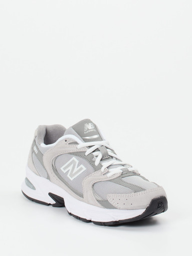 New Balance – Sneaker aus Mesh und Veloursleder grau