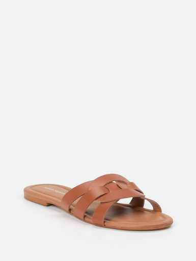 Andrea Sabatini – Slides aus Lammleder cognacbraun