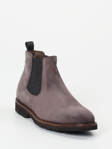 Konstantin Starke – Chelsea Boots aus Veloursleder grau