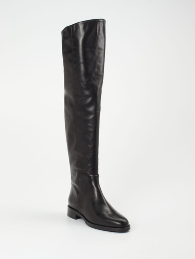 Andrea Puccini – Overknee-Stiefel aus Kalbleder schwarz