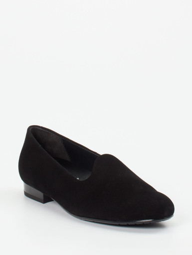Semler – Loafer aus Veloursleder schwarz