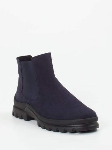 Semler – Chelsea Boots aus Nubukleder Dunkelblau