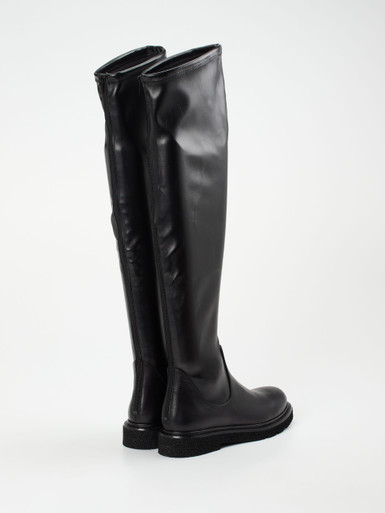Konstantin Starke – Overknee-Stiefel aus Lammleder schwarz