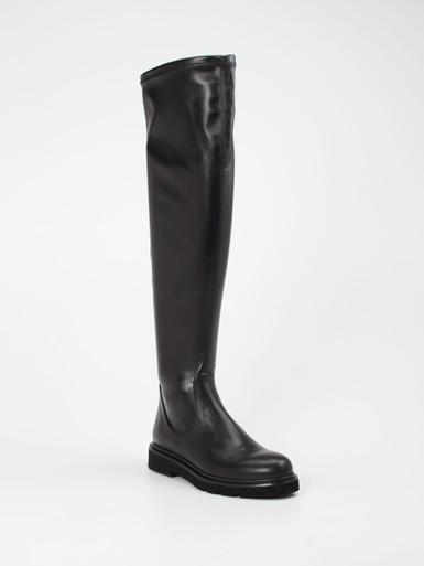 Konstantin Starke – Overknee-Stiefel aus Lammleder schwarz
